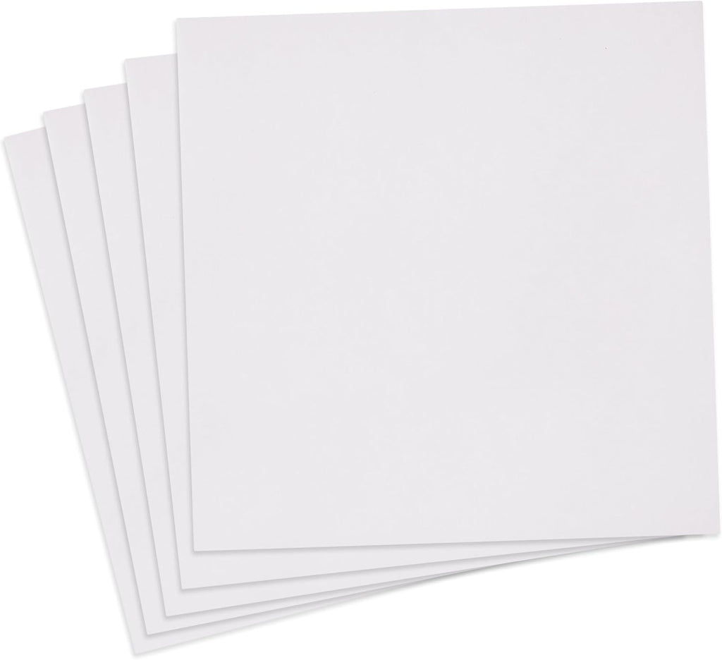 8" Square Gift Boxes with Lids, 5-Pack (White)