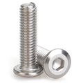 M12 x 45mm 2 Pcs Flat Round Head Hex Socket Cap Screws, 304 Stainless Steel Bolts, Fully Threaded, Bright Finish, Furniture, DIY, 3D Printing
