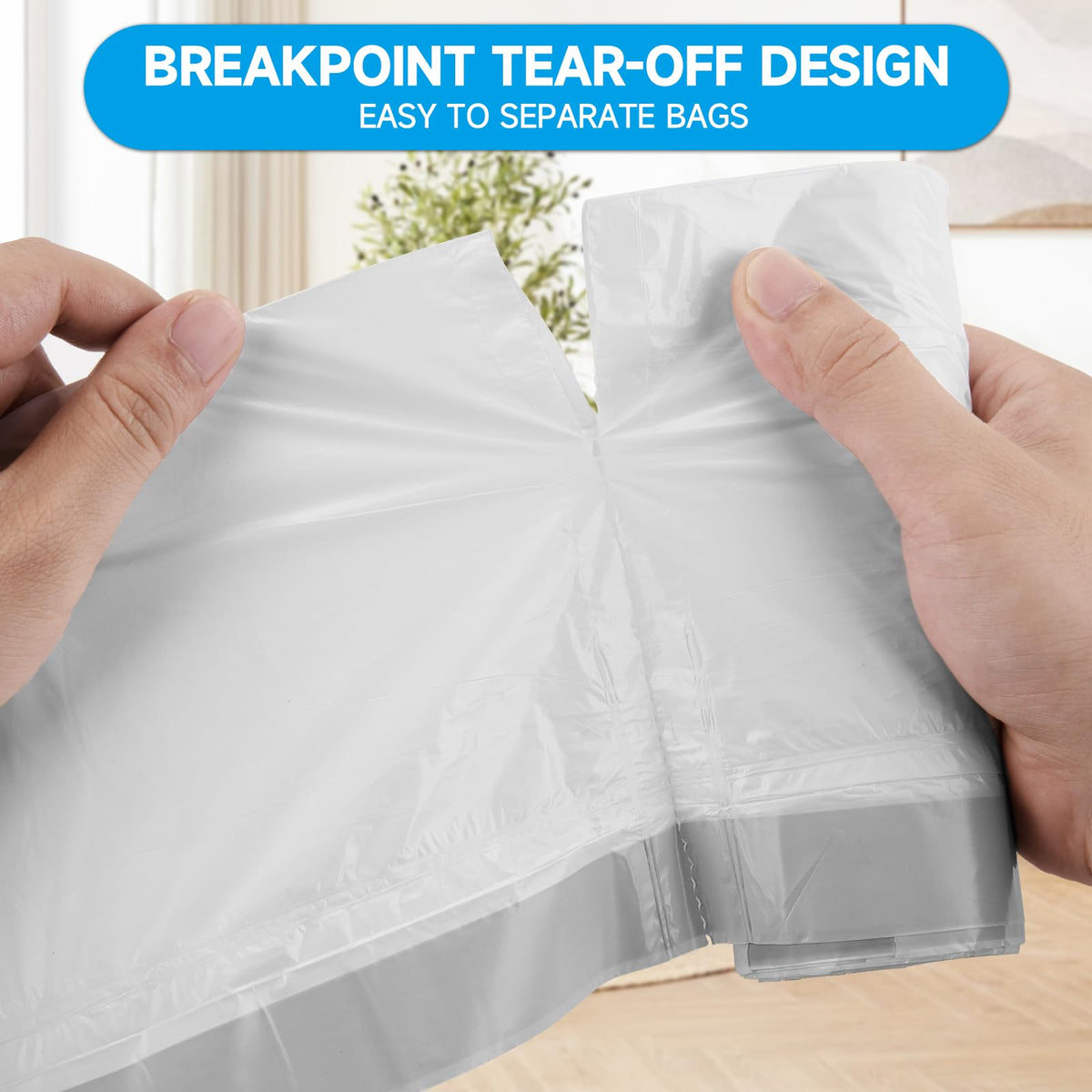 180 Ct 2.6 Gal Drawstring Small Trash Bags, Unscented for Bathroom