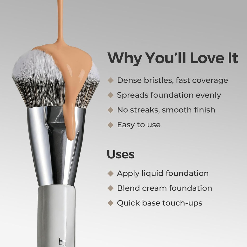 201 Angled Foundation Brush for Flawless Makeup Application Professional Liquid, Cream Powder Foundation Brush with
