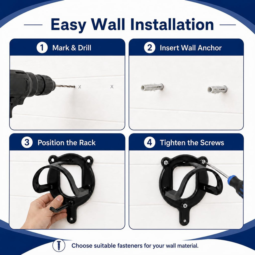 12 Counts Horse Bridle Rack, Bridle Bracket Bridle Hooks with Tubes & Screw