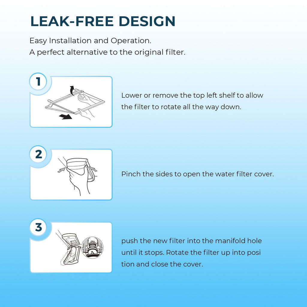 ADQ73613401 Replacement for LG LT800P Water Filter 4 Pack