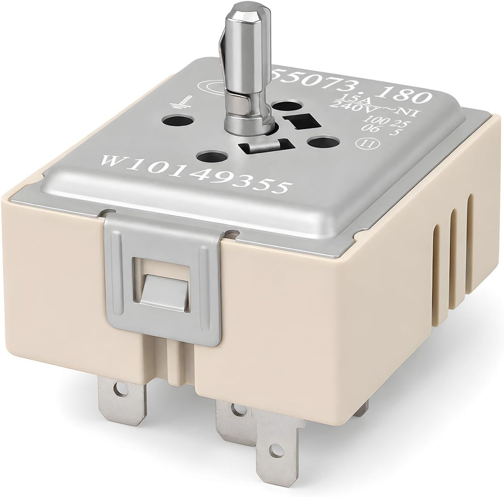 W10149355 WPW10149355 Dual Infinite Switch Replacement for Whirlpool Maytag Amana Inglis Electric Range, Surface Element Control Switch, Replaces AP4365154 PS2341427