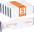 5 Pack Upgrade Drawer Dividers for Clothes, 4" High 11"-17" Adjustable Dresser Drawer Organizers, Expandable White