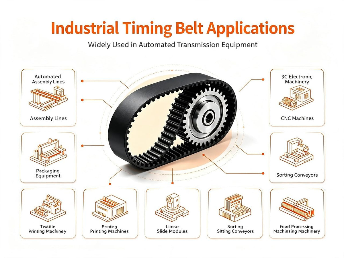 Mirobelt 425-5M-20 Industrial Endless Loop Rubber HTD Synchronous Belt