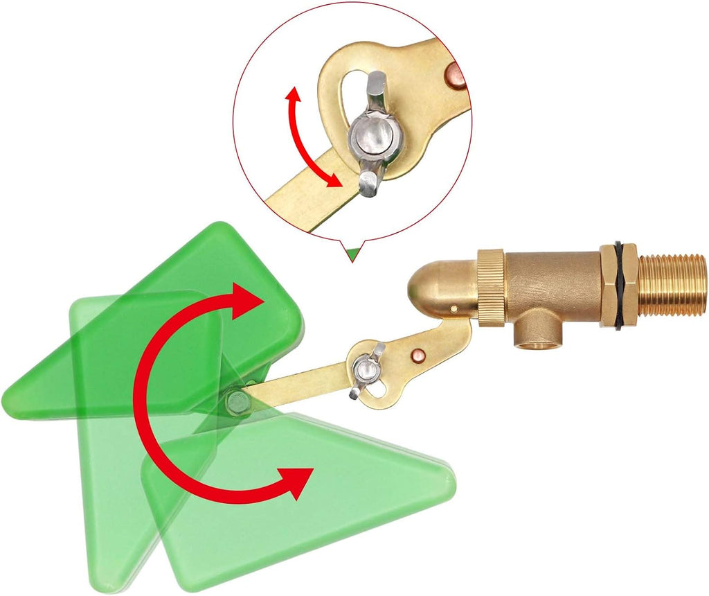 1/2 Inch Brass Float Valve for Pond Auto Fill Float Ball Valve
