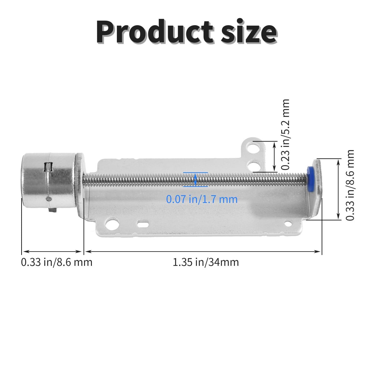 FOCMKEAS BJ02 DC 3V Stepper Motor, 2-Phase 4-Wire with Screw Rod