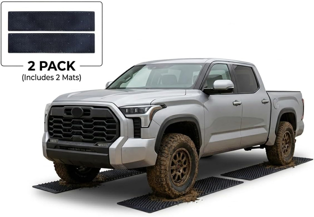 Portable Tire Traction Mats for Cars, Trucks & SUVs Emergency Grip Recovery Tracks for Snow, Ice, Mud & Sand Heavy