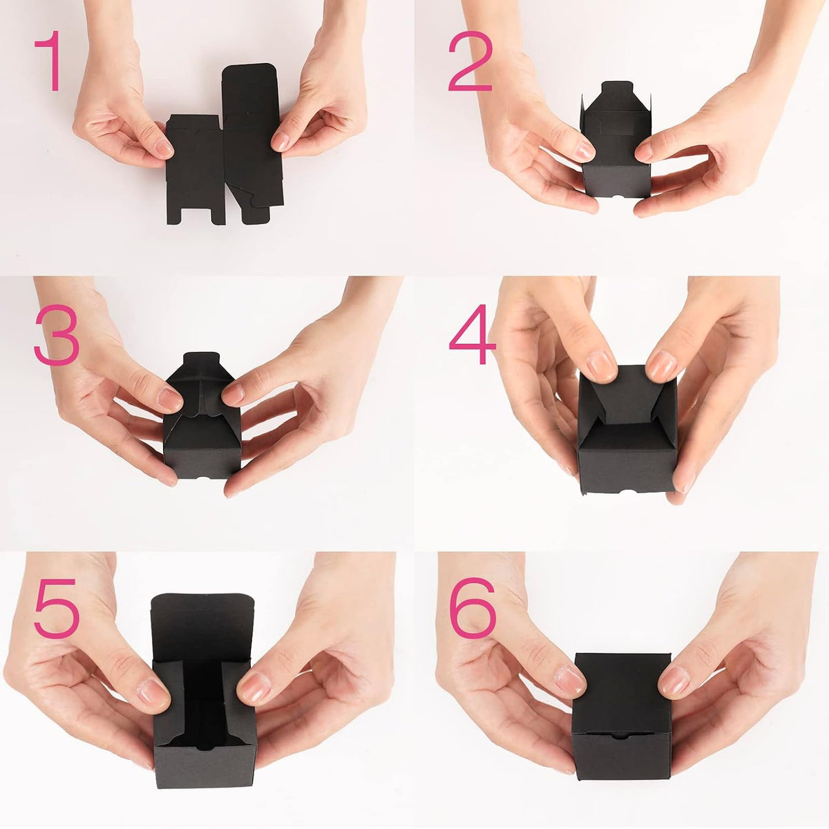 25 Small Gift Boxes 2x2x2 Inches, Matte Black Gift Boxes Bulks