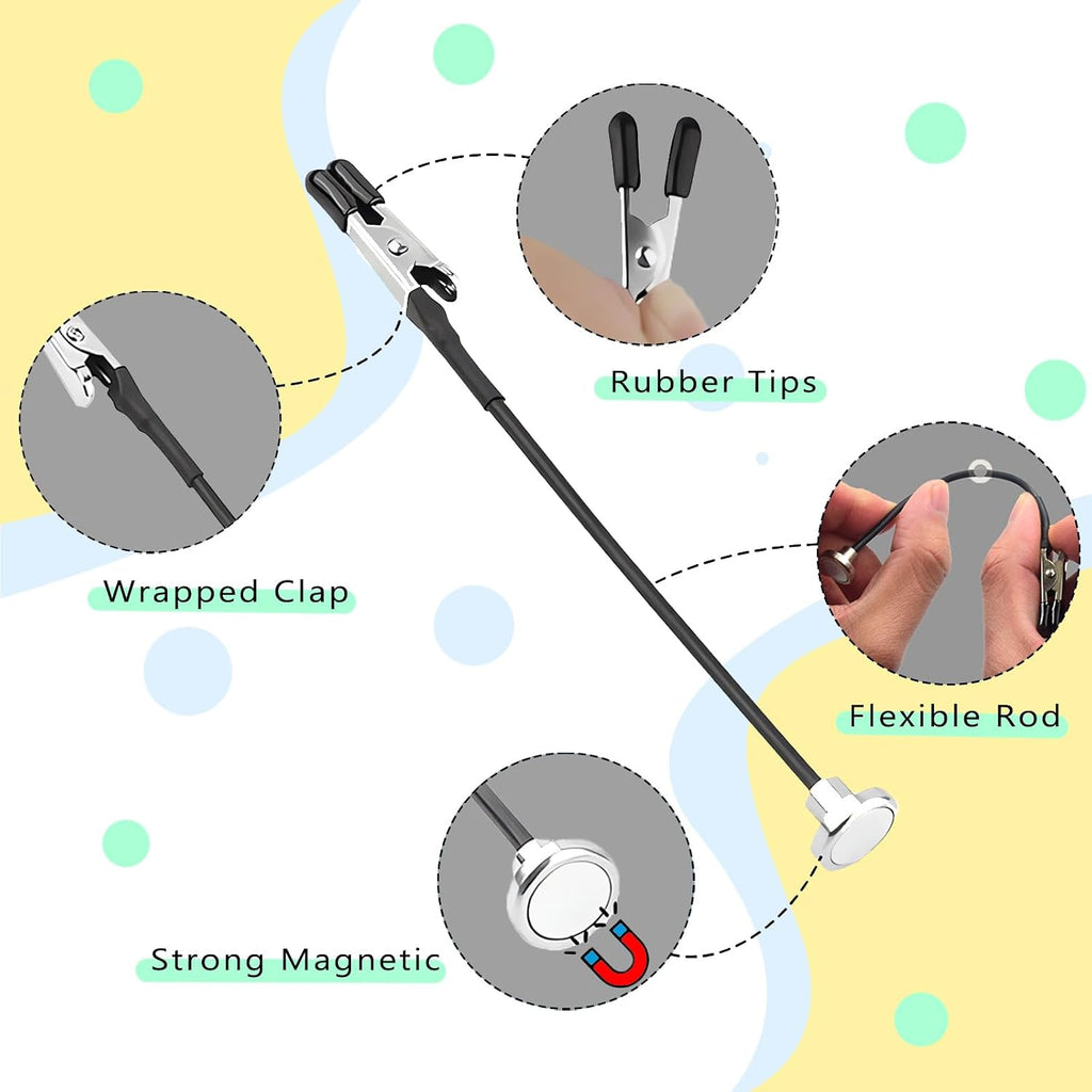 Magnetic Helping Hands, 10 Crocodile Clips, for Soldering & Model Painting