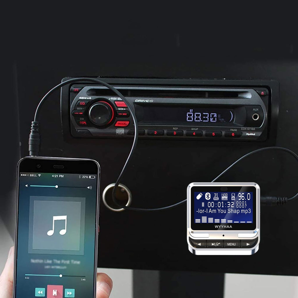 Bluetooth FM Transmitter for Car, Wireless Radio Adapter, 38W [PD 20W + QC 3.0], Handsfree Auto Kit with Remote