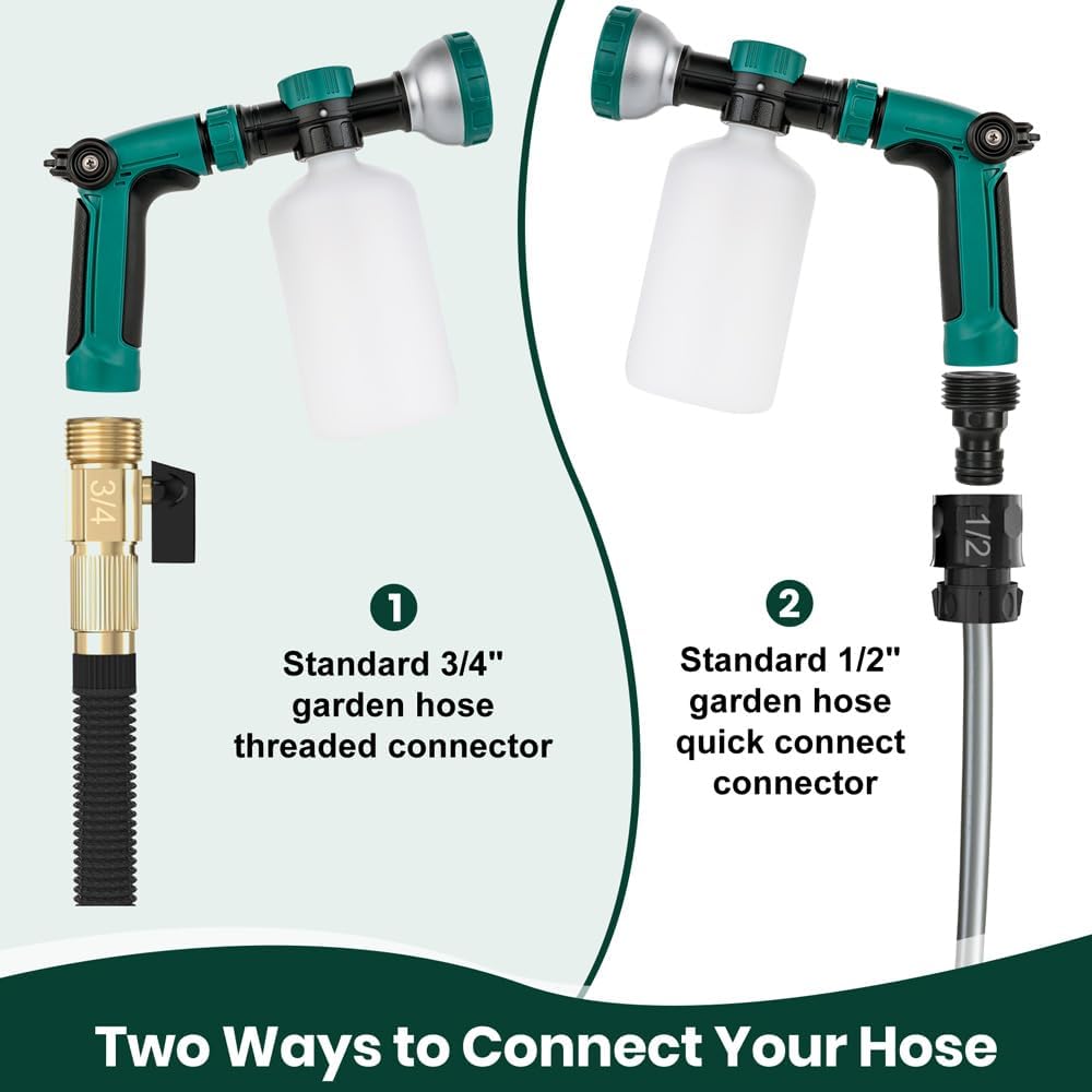8-Dial Hose-End Sprayer Pro with Quick Connector for Liquid Fertilizer | Lawn and Garden Nozzle Spreader for Uniform