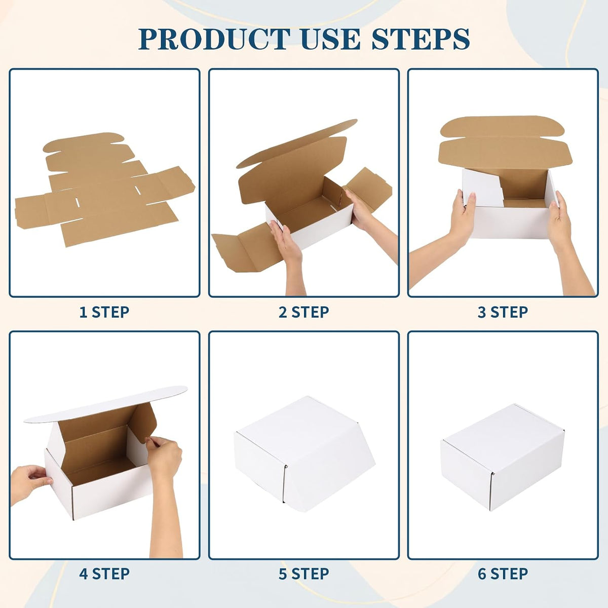 White Small Shipping Boxes, 30 Packs Cardboard Mailer Boxes for Packaging Small Business with Lids (10x7x5, 9x6x4