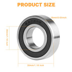 20 Pcs 6206-2RS Double Rubber Seal Bearings 30x62x16mm Deep Groove Ball Bearing High Precision Pre-Lubricated and Stable Performance and Cost Effective