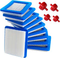 10 Pack 491588S Air Filter + 394358 Fuel Filter Compatible with 491588 4915885, Toro 20332, Craftsman 33644, Pro