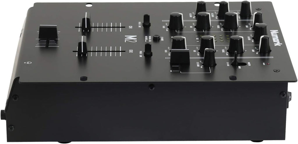 M2 2-Channel Scratch DJ Mixer | Rack-Mountable Scratch Mixer, 3-Band EQ, Mic Input, Replacable Slope-Adjustable