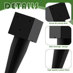 4 "x 4" Mailbox Mounting Post Base Black Heavy Duty Metal Mailbox Post Mount Base Mail Box Posts Anchors Mail Box