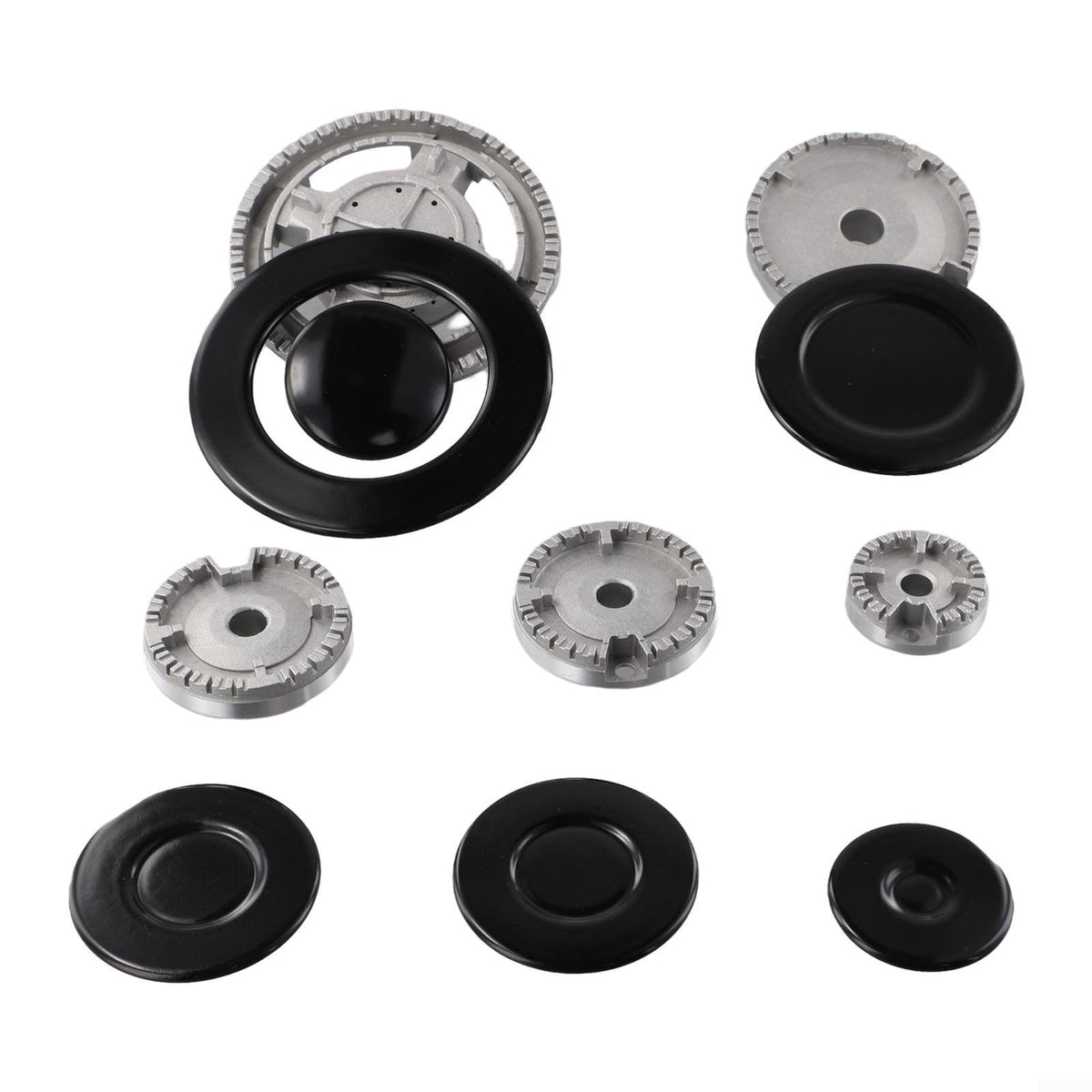 Cooker Hat Set Gas Range Flame Diffusers And Cooker Hat Set for Most Gas Stove Burners(B)