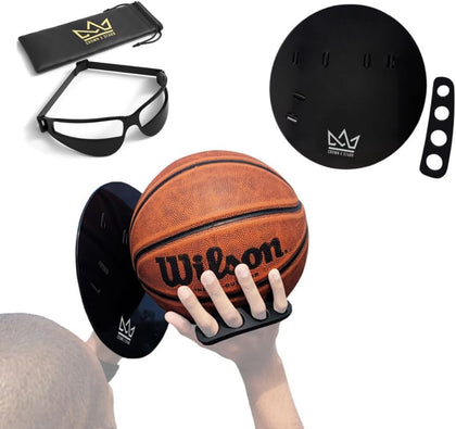 Basketball Shooting Off Hand Trainer – Basketball Training Equipment Shooting Aid – Includes Dribbling Goggles &
