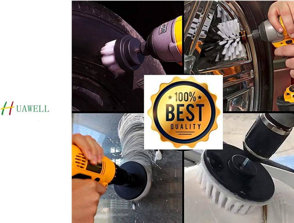 Automotive Soft White-Car Accessories Car Cleaning Brush - Drill Brush -Wheel Brush - Car Mats - Detail Brush