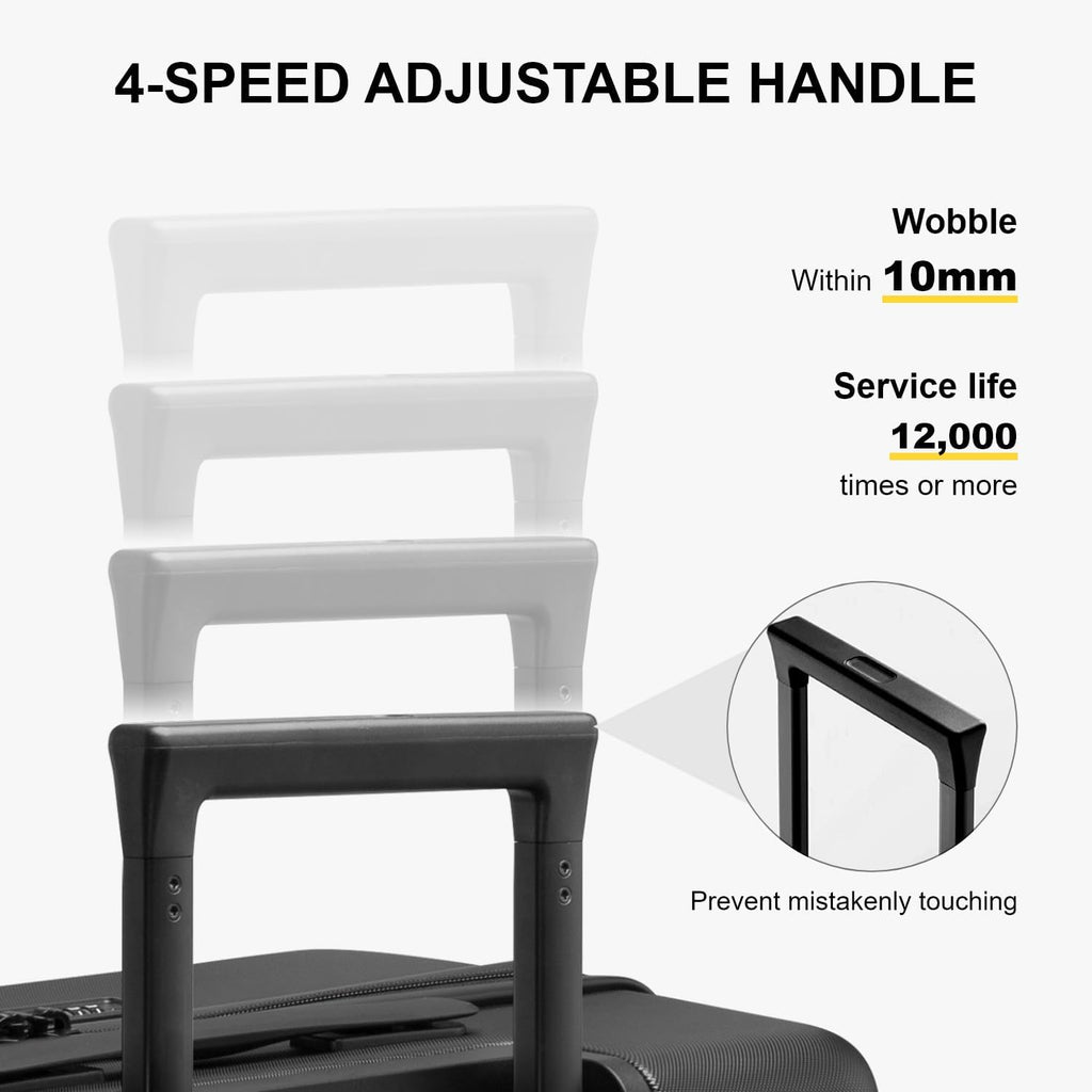 Hard Shell Carry on Luggage Airline Approved, Carry-on Suitcases with Wheels, Lightweight Luminous Textured Hardside