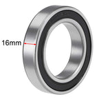 uxcell 6010-2RS Deep Groove Ball Bearings 50mm x 80mm x 16mm Double Sealed Chrome Steel P6(ABEC3)