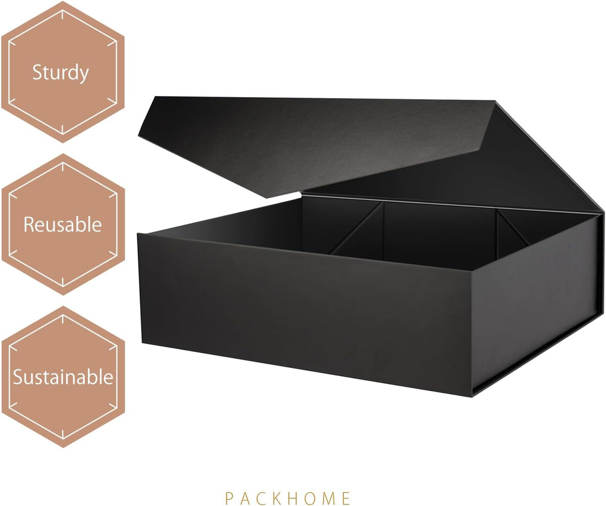 Extra Large Black Gift Box Magnetic Lid 17x14.5x5.5in