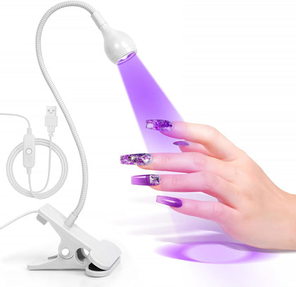 LED Nail Lamps Flexible Gooseneck Lamp Gel Polish Curing Light White | Quicky Dry Nail Manicure Dryer Plug Play