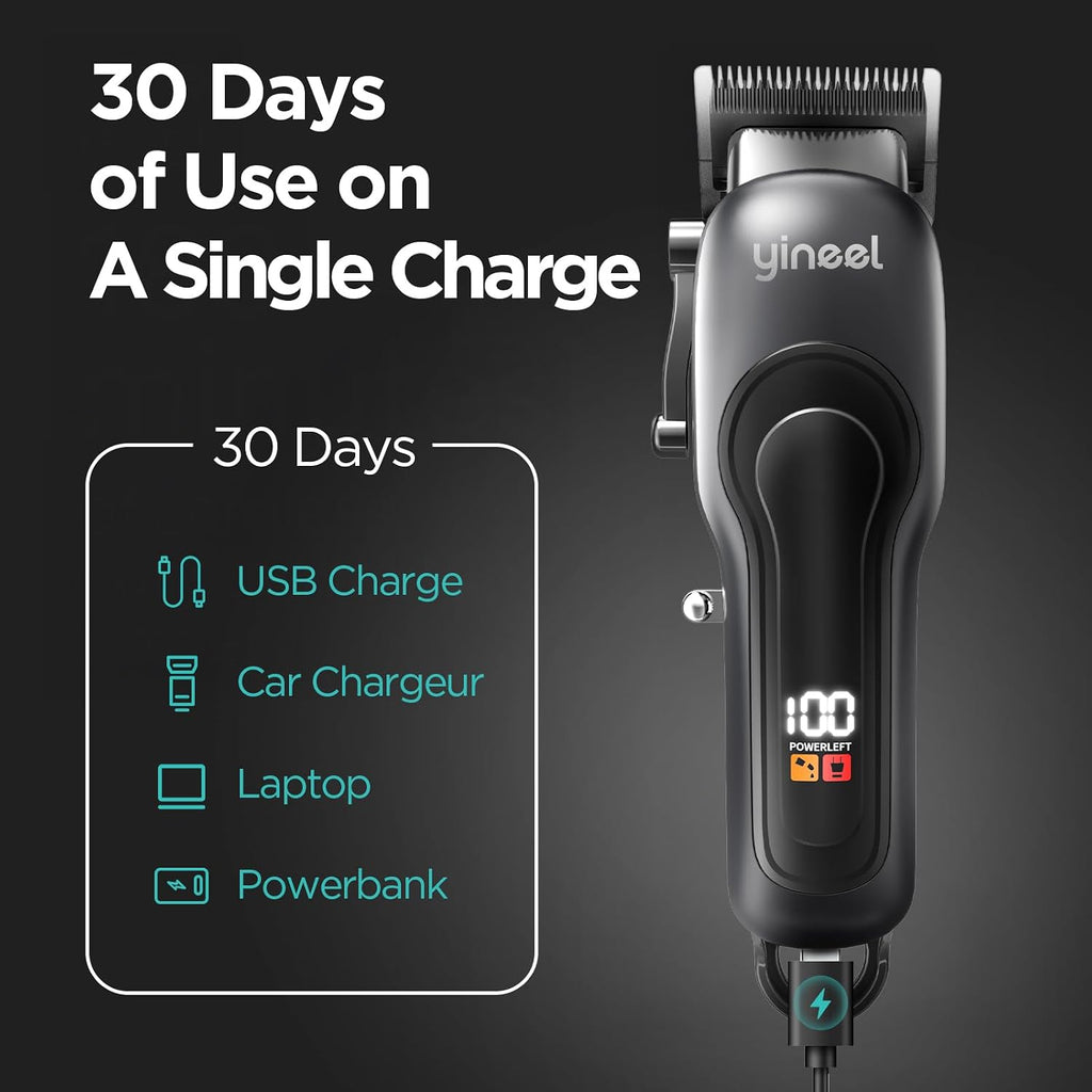 Hair Clippers for Men, Professional Cordless Clippers & Trimmer Set, Super Quiet, Clippers for Hair Cutting Kit with