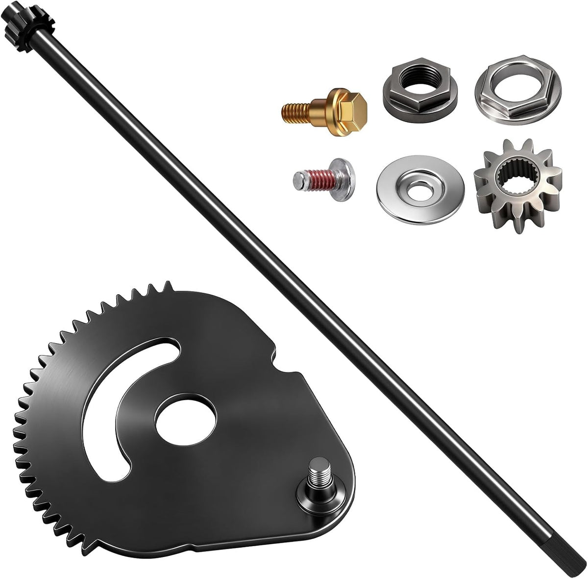 738-0919B Steering Shaft and 617-04094 Sector Gear Kit for MTD Troy Bilt 753-04517 738-0919 738-0919A, With 948-0389