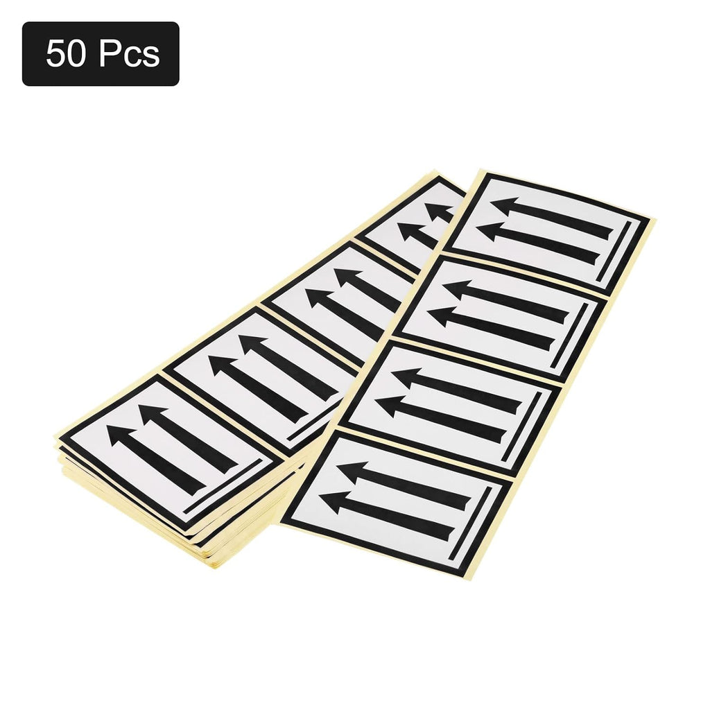Rectangle Black Arrows This Side Up Safe Handling Stickers