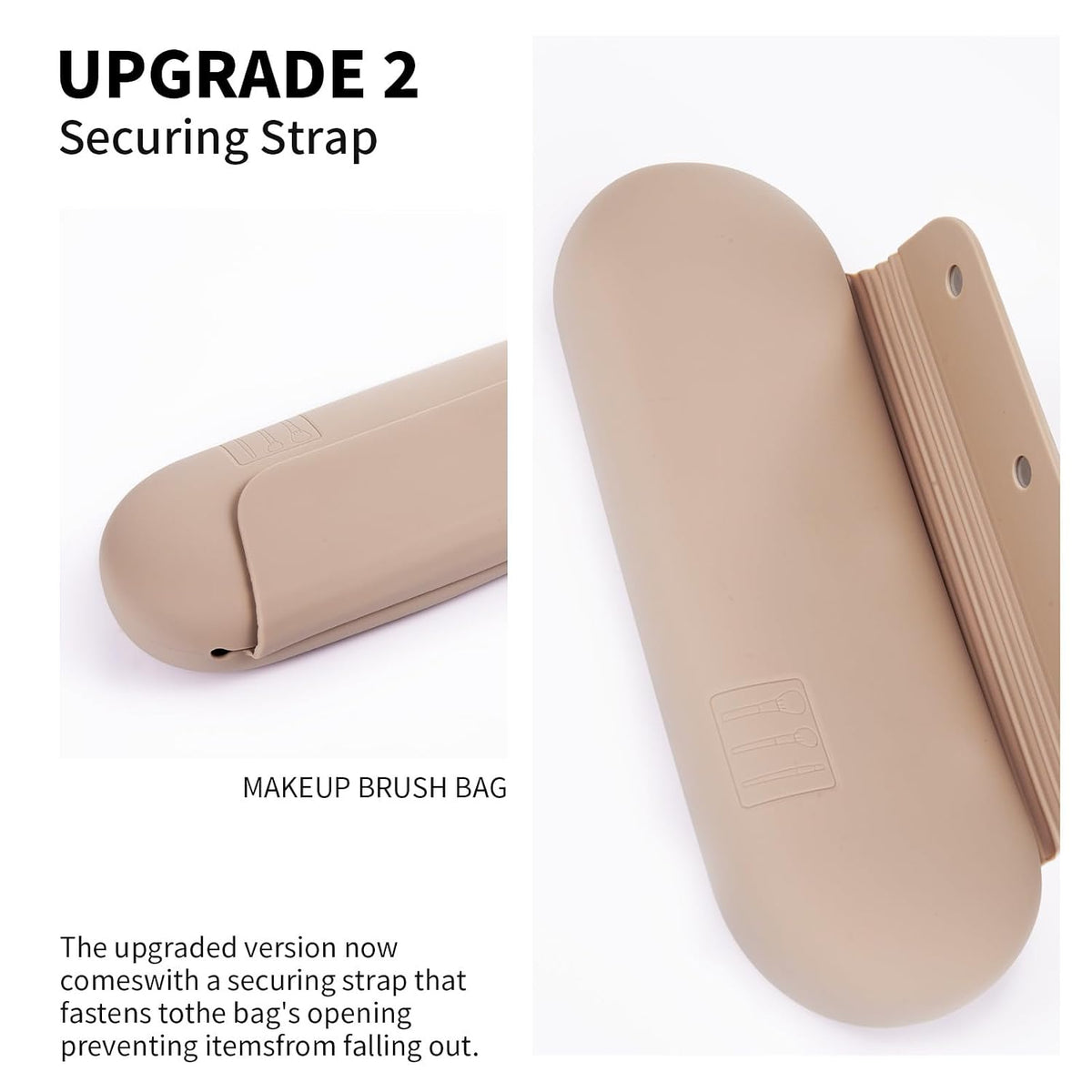 Soft Silicone Makeup Brush Holder Large Travel Portable Cosmetic Bag