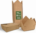 50 Pack 71 oz Kraft Paper Large Takeout Food Containers