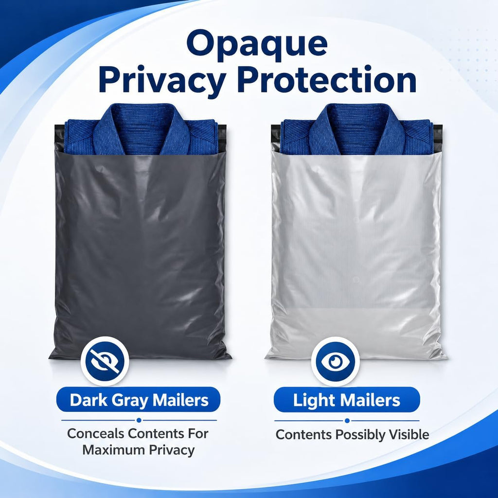 Poly Mailers 14.5x19 100PC Large Shipping Bags Envelope Black Gray