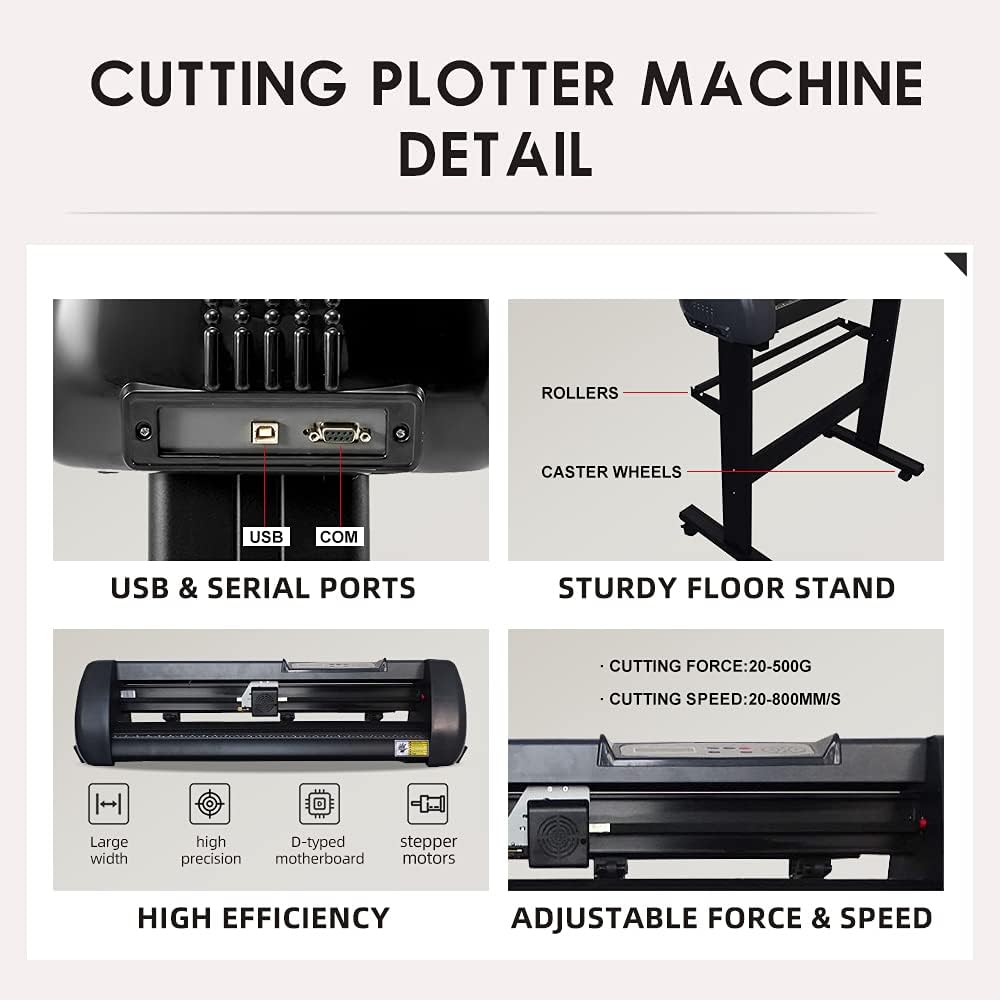 Cutting Plotter Machine ZAC 870mm Vinyl Cutter Machine 34.25 inch Paper Feed Cutting Plotter Vinyl Cutting Machine