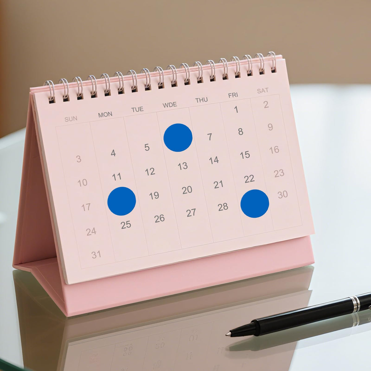 Blue Round Stickers 1 Inch Removable Vinyl Dot Labels 350 PCS