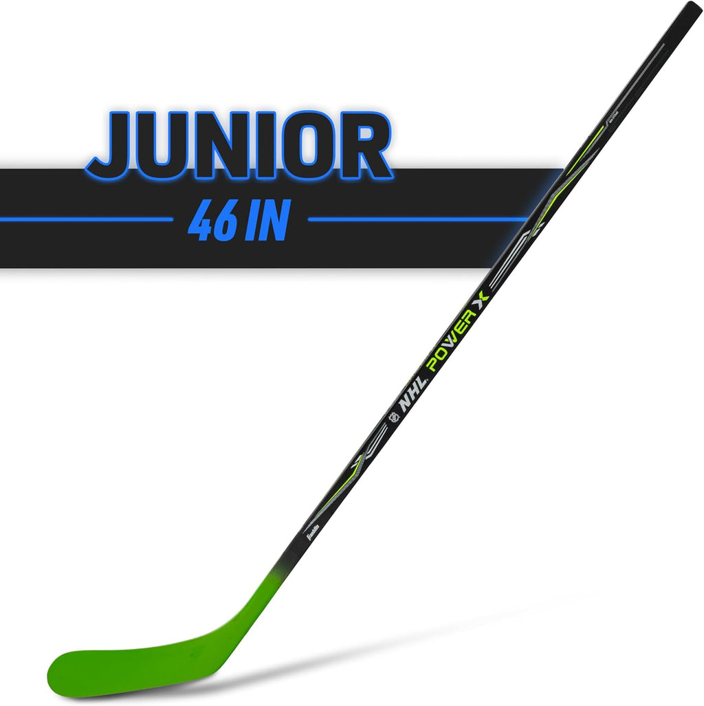 Franklin Sports Street Hockey Sticks - Ambush Junior Street Hockey Stick - Wood and Fiberglass Shaft - ABS Blade