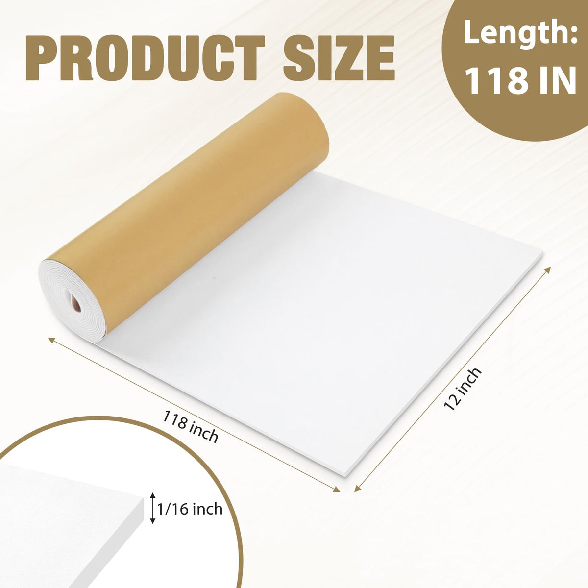Sponge Neoprene Foam Padding Self Adhesive Foam Sheets, White