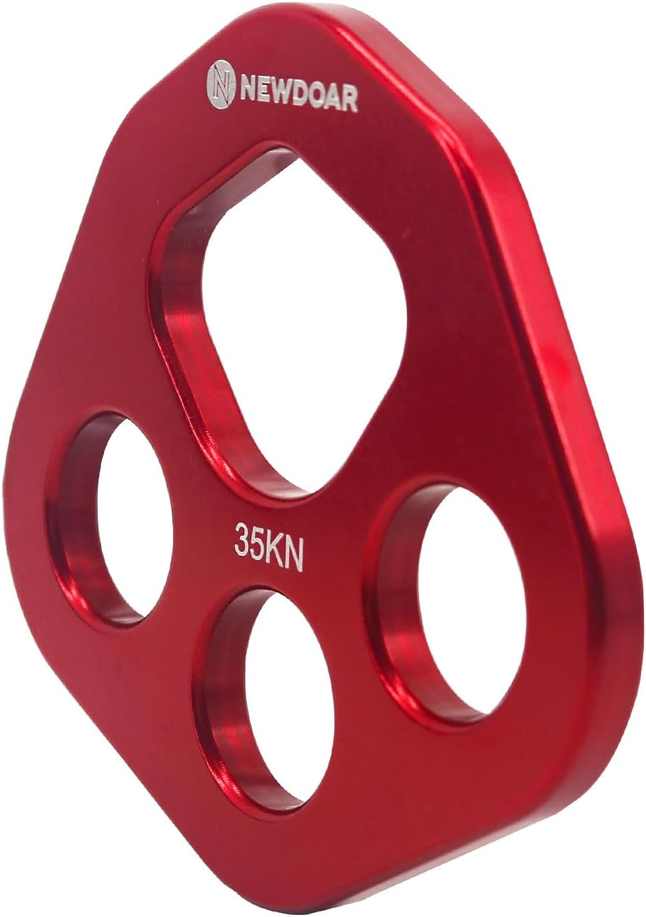 Descender Plate 20KN Paw Rigging Plate 4 Holes Rock Climbing Gear(4 holes/20KN Red)