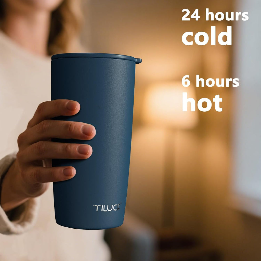 20 oz Insulated Coffee Tumbler with BPA-Free Lid | Travel Coffee Mug, Dishwasher Safe, Cup Holder Friendly