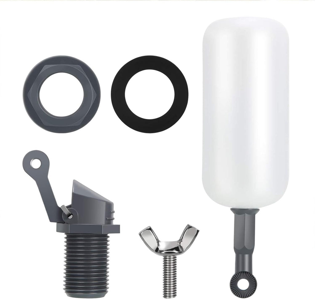 Blulu 3 Pack Float Valve 1/2 Inch Automatic Fill Float Valve, Dark Gray