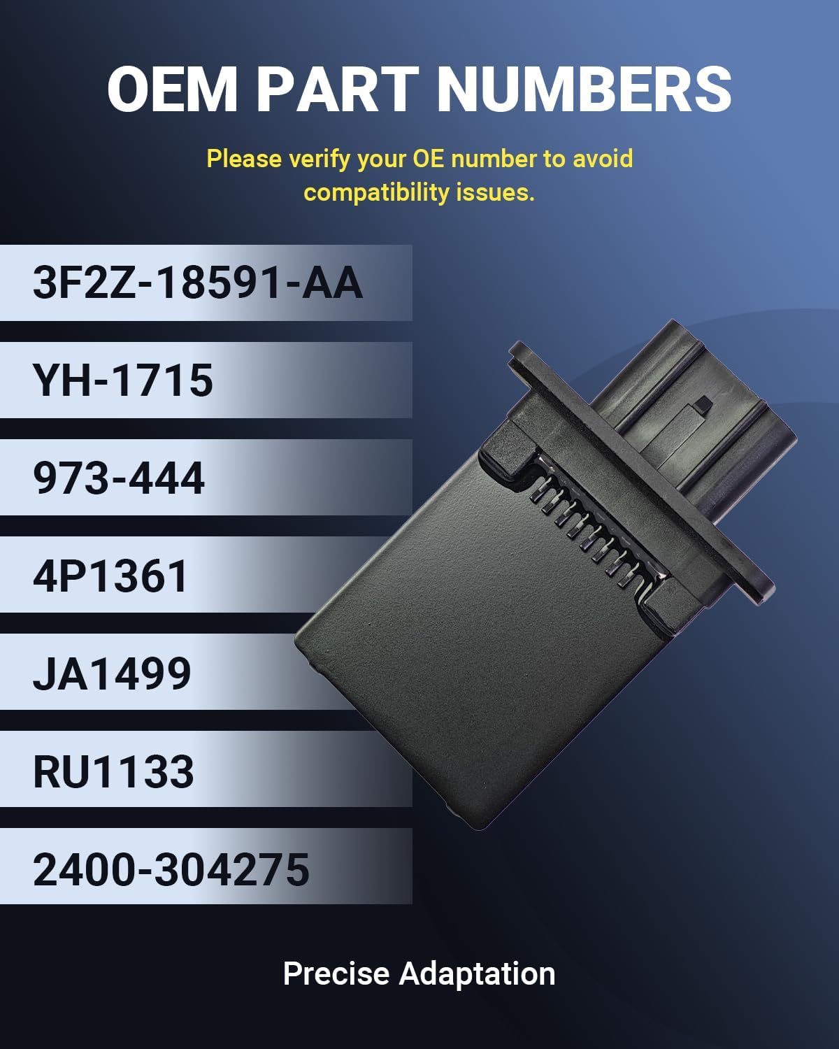 HVAC Blower Motor Resistor 3F2Z-18591-AA YH-1715 4P1361