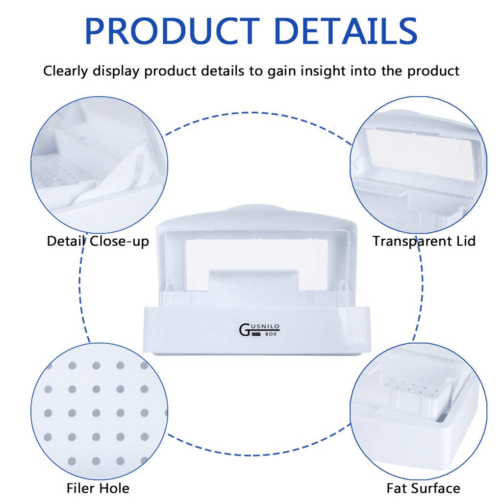Sanitizing Tray - Disinfectant Container Nail Tool Sterilizer Box Plastic Sanitizing Box for Nail Tools, Hair