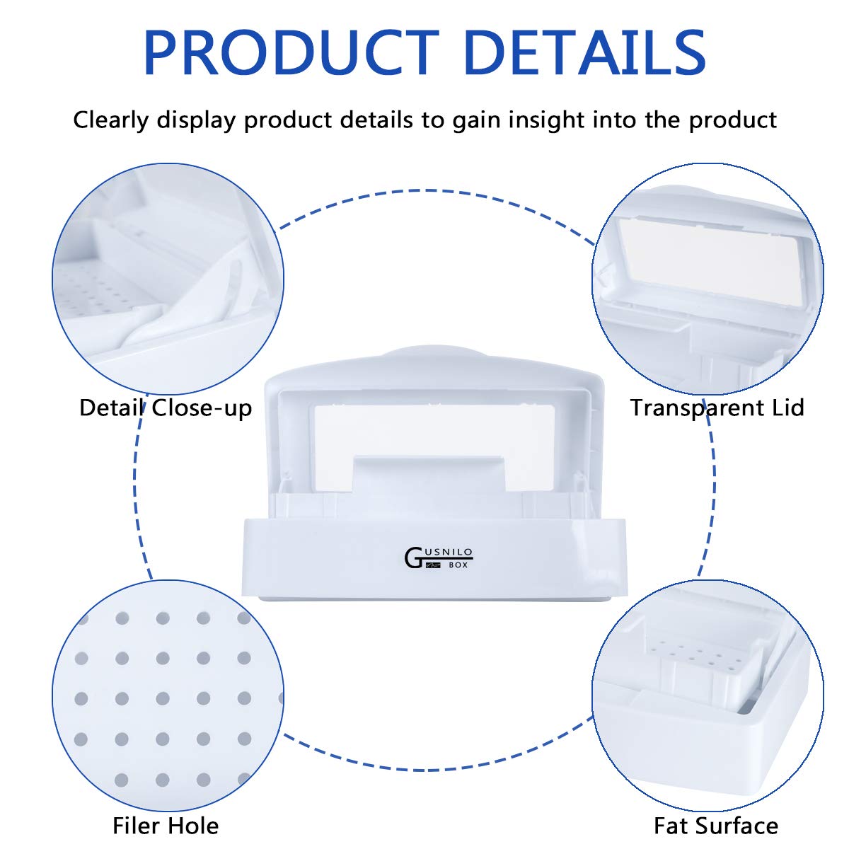 Sanitizing Tray - Disinfectant Container Nail Tool Sterilizer Box Plastic Sanitizing Box for Nail Tools, Hair