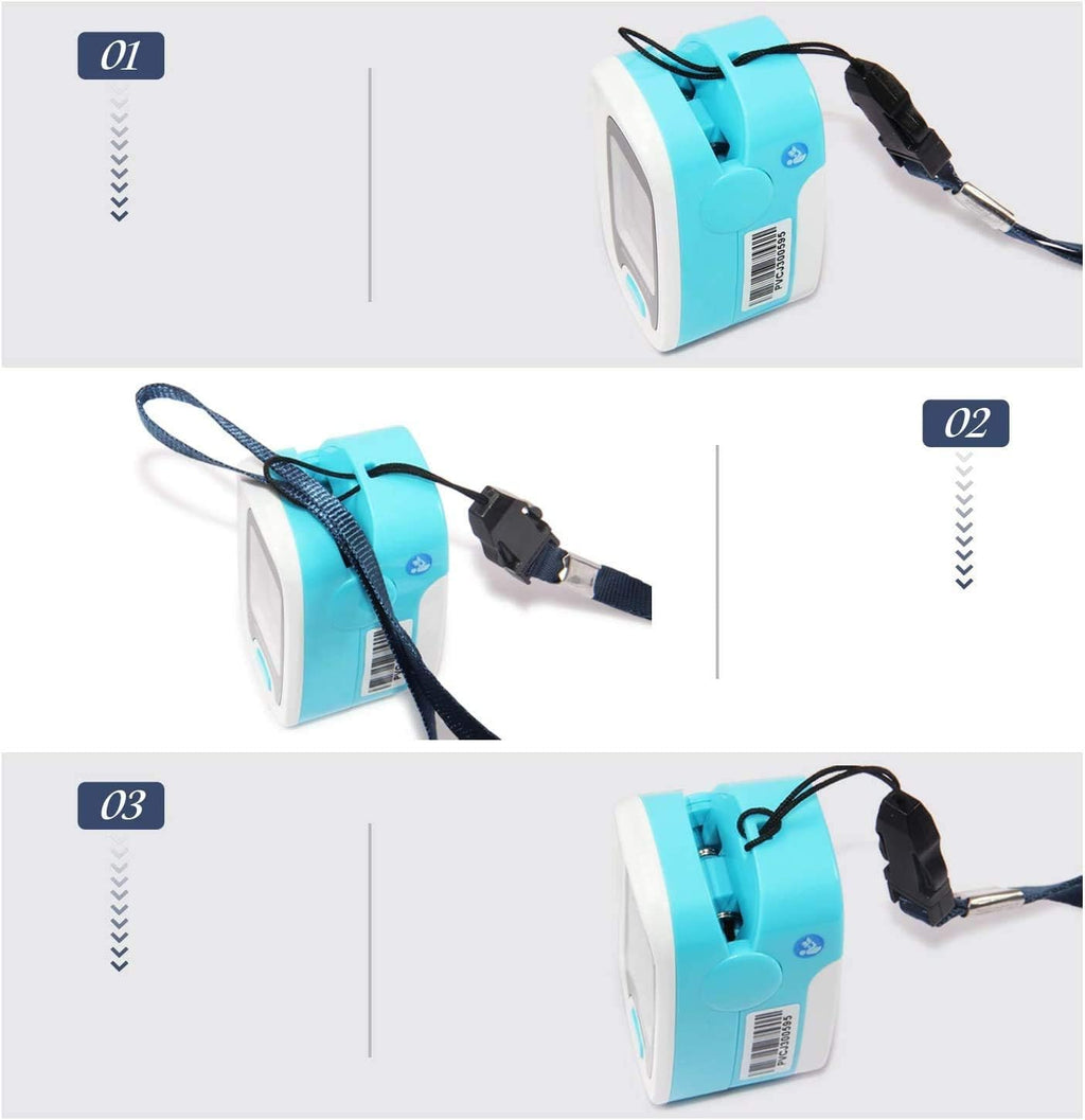 LED CMS50M Pulse Oximeter,SpO2 and PR Value Waveform Blood Oxygen, Neck/Wrist Cord