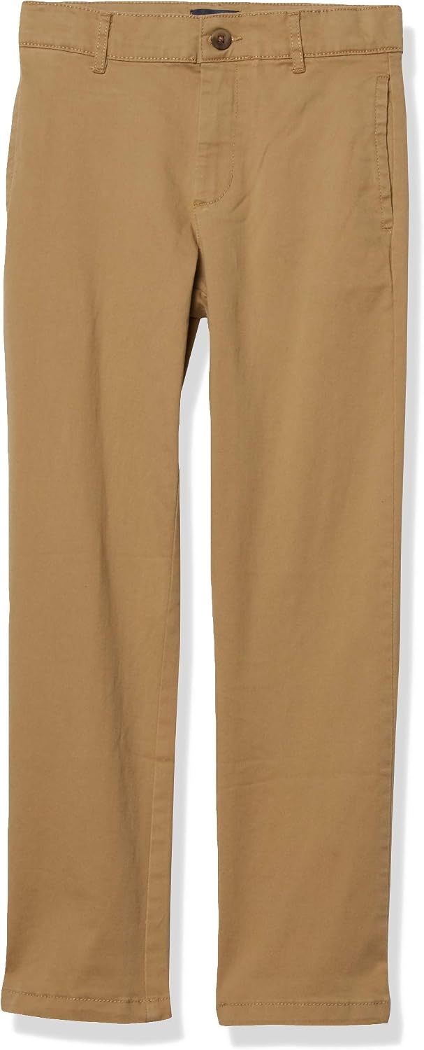 Boys Stretch Chino Pants,Flax Single,8S