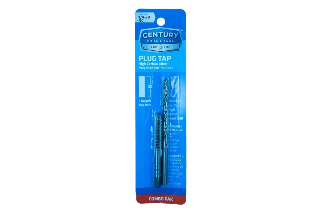 Century Drill & Tool 95403 Fractional Tap & Drill Combo Pack, 1/4-20 NC