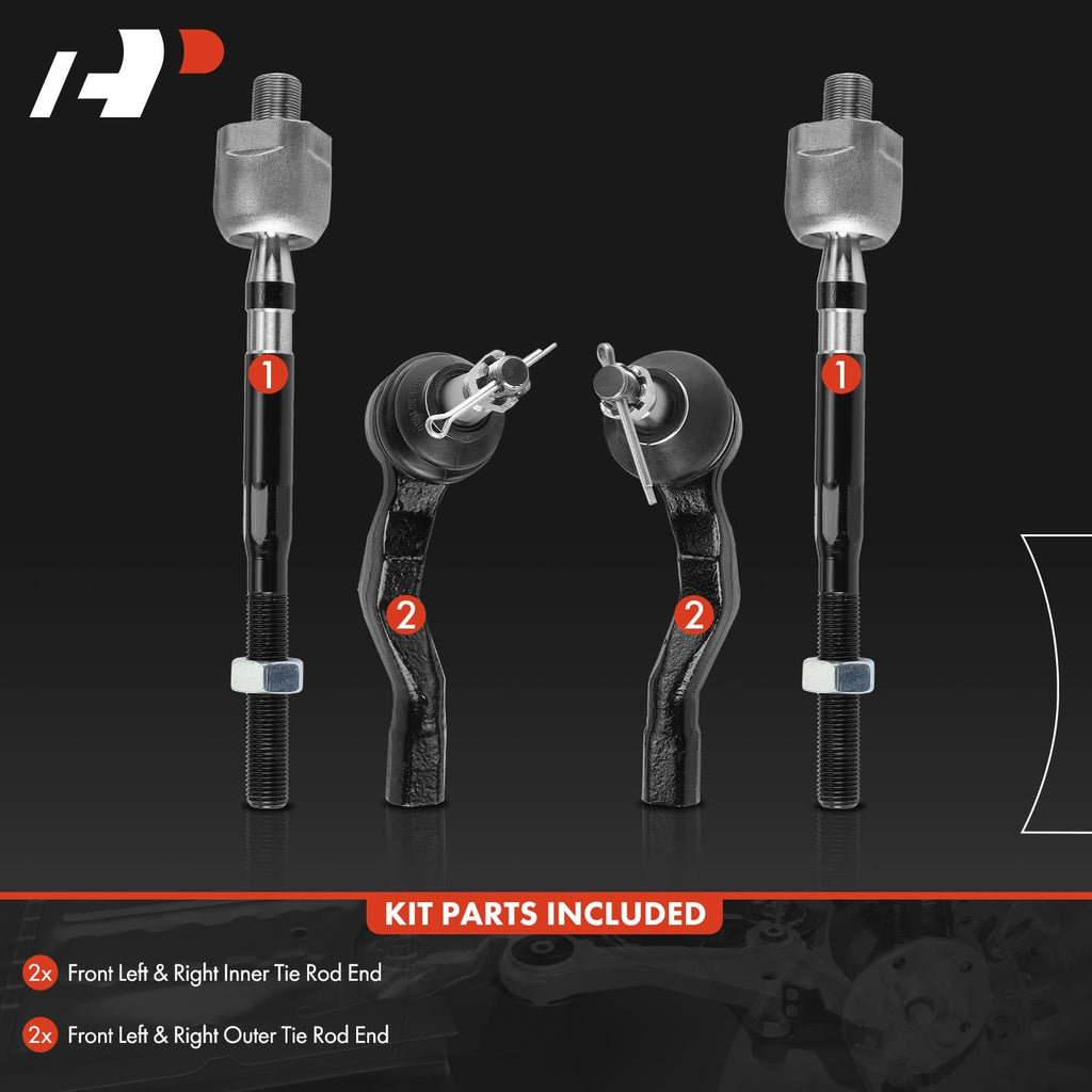 A-Premium Front Inner & Outer Tie Rod End Kit