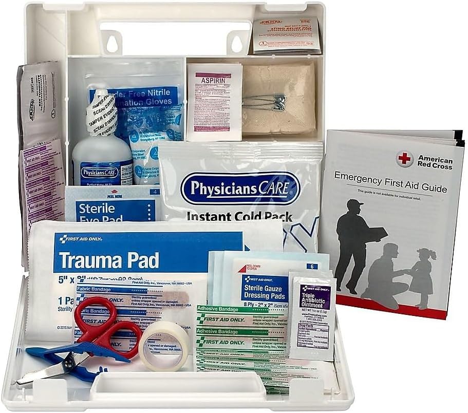 223-U OSHA-Compliant First Aid Kit, All-Purpose 25-Person Emergency First Aid Kit for Business, Worksite, Home, and