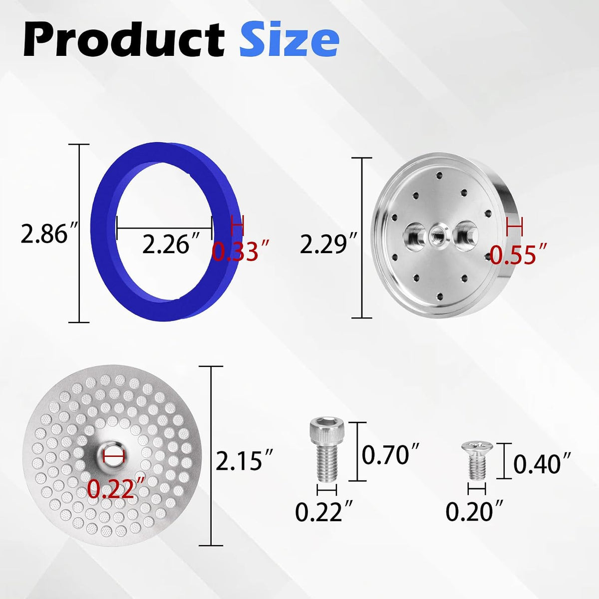 Tune Up Kit, Precision Shower Screen GA200NT, for Gaggia Classic Evo, Pro